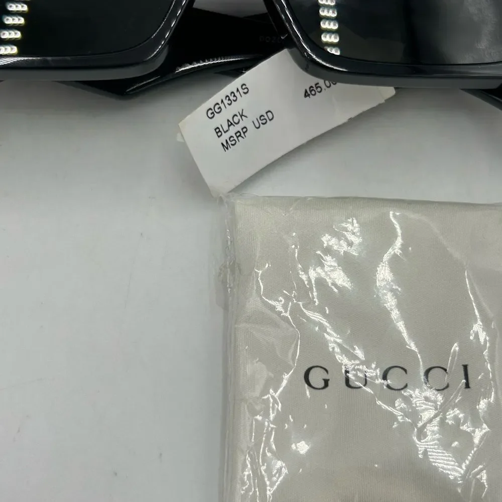 Men's Gucci acetate square sunglasses made in Italy